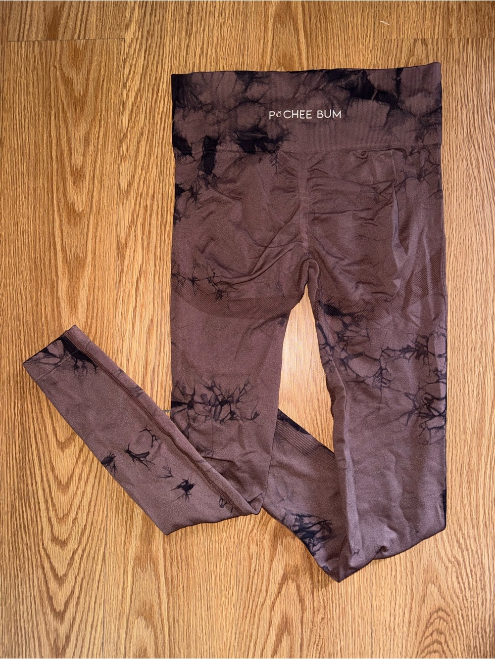 Pochee Bum Women's Brown Tie-Dye Leggings